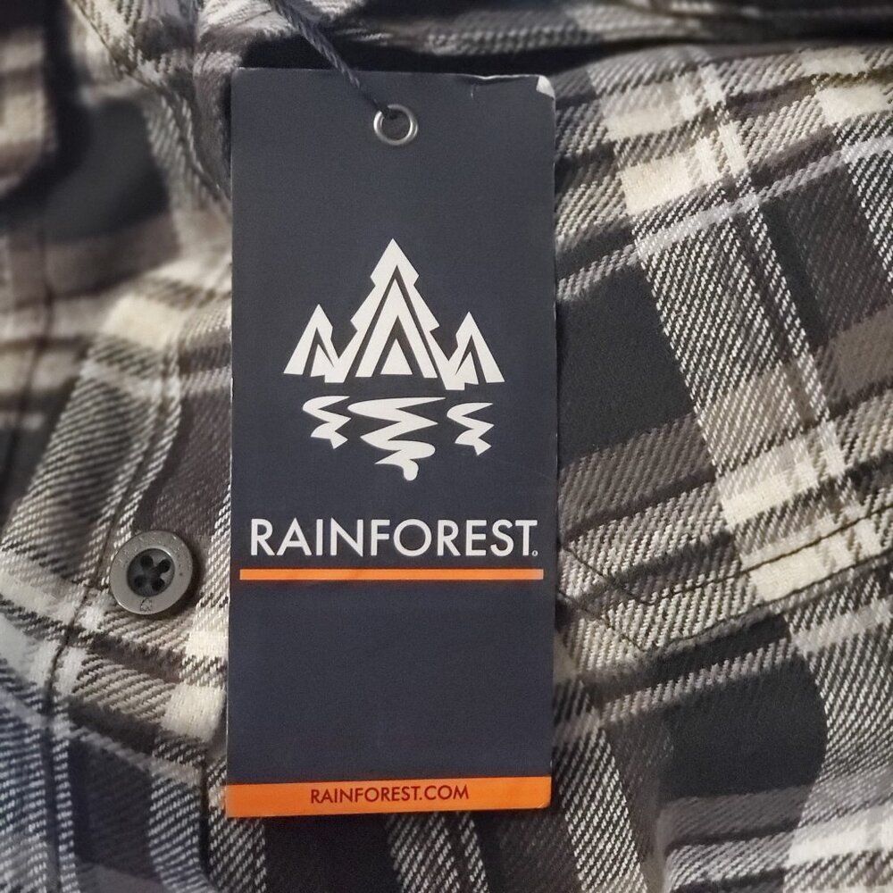 Men Regular Fit Plaid Flannel Long Sleeve Casual Shirt, Charcoal Combo LARGE - Picture 14 of 14